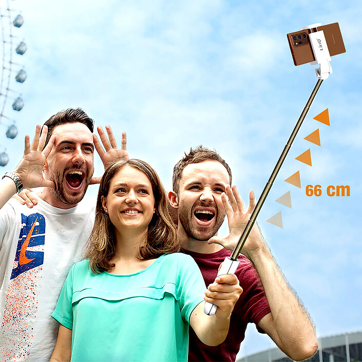 Acheter LinQ Perche Selfie Bluetooth Smartphone Trépied Design Compact Linq ZP9902 Blanc