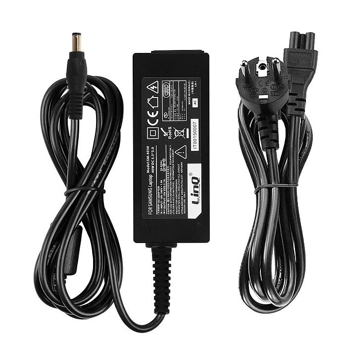 LinQ Chargeur Secteur pour PC pour Samsung Galaxy 40W Embout 5.5 x 3.0 mm Noir