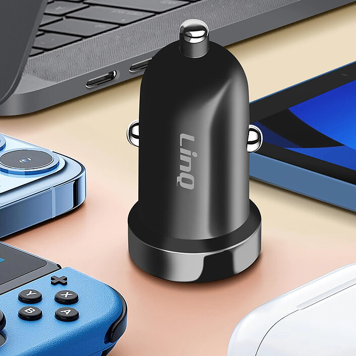 LinQ Chargeur Allume cigare Voiture USB C 30W Power Delivery Compact Noir pas cher