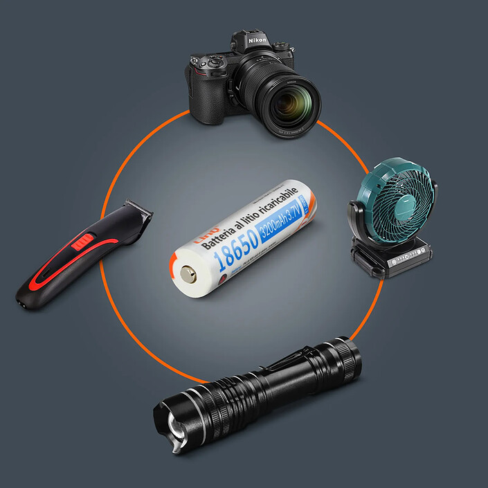 Avis LinQ 2 Piles 18650 Lithium 3200mAh 3.7V Rechargeable Tête Standard 3200JT Orange