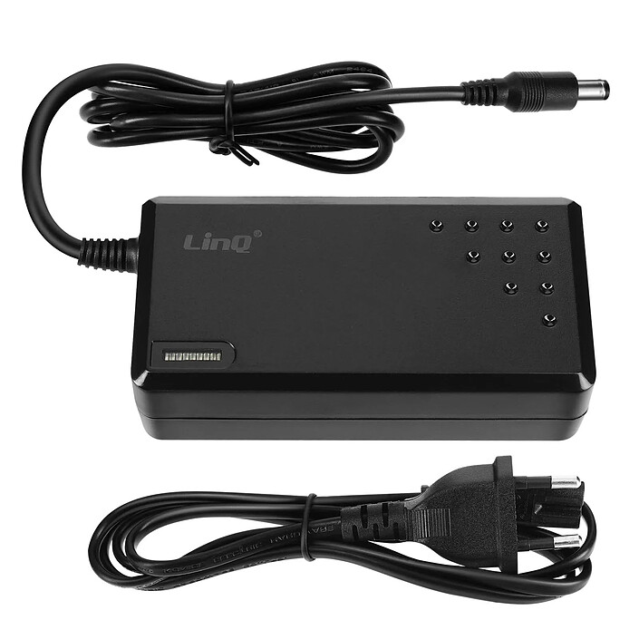 LinQ Chargeur pour Trottinette Ninebot 29,4V 2A Puissance 58.8W DC 5.5 x 2.5mm Noir