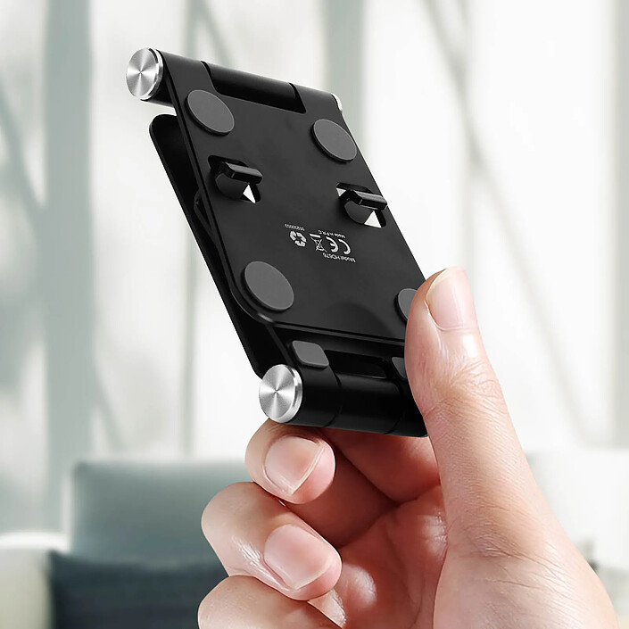 Acheter LinQ Mini Support Bureau Noir Pliable  pour Smartphone, Ultra Compact