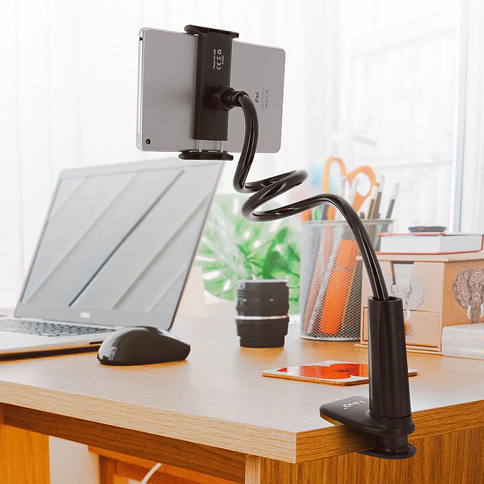 Avis LinQ Support Bureau Universel Rotatif à 360° Bras ajustable Fixation pince Noir