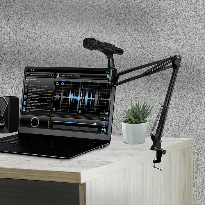 Acheter LinQ Support Micro Bras de Suspension Articulé Fixation Bureau Pliable  Noir