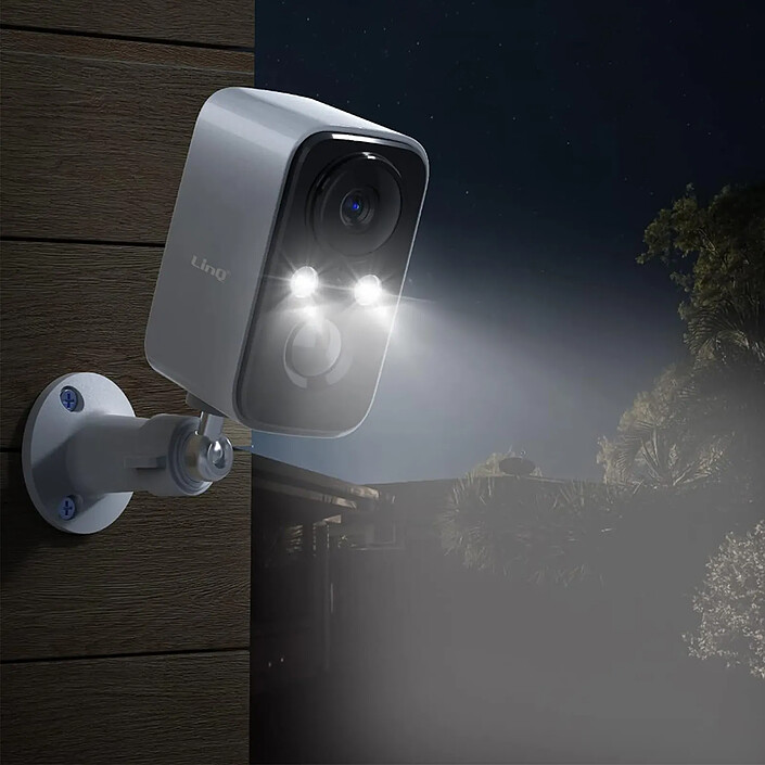 Avis LinQ Caméra de surveillance + Panneau solaire 1.5W Détection PIR Étanche IP65 Blanc / Noir