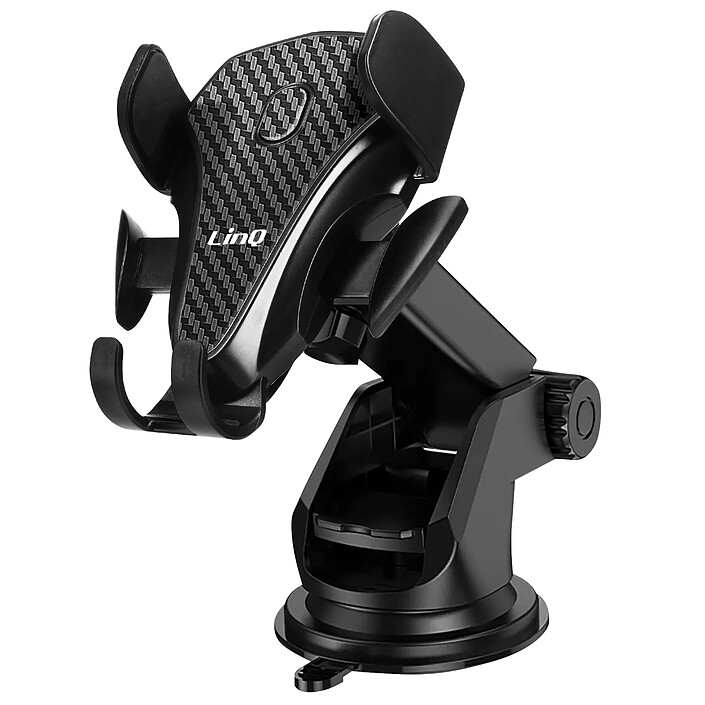 LinQ Support Voiture Ventouse Tableau de bord/Pare-brise Bouton de verrouillage Noir