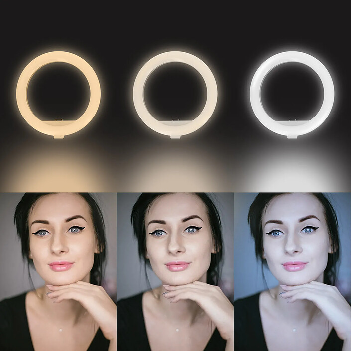 Avis LinQ Perche Selfie Smartphone Ring Light Trépied Déclencheur Bluetooth  Noir