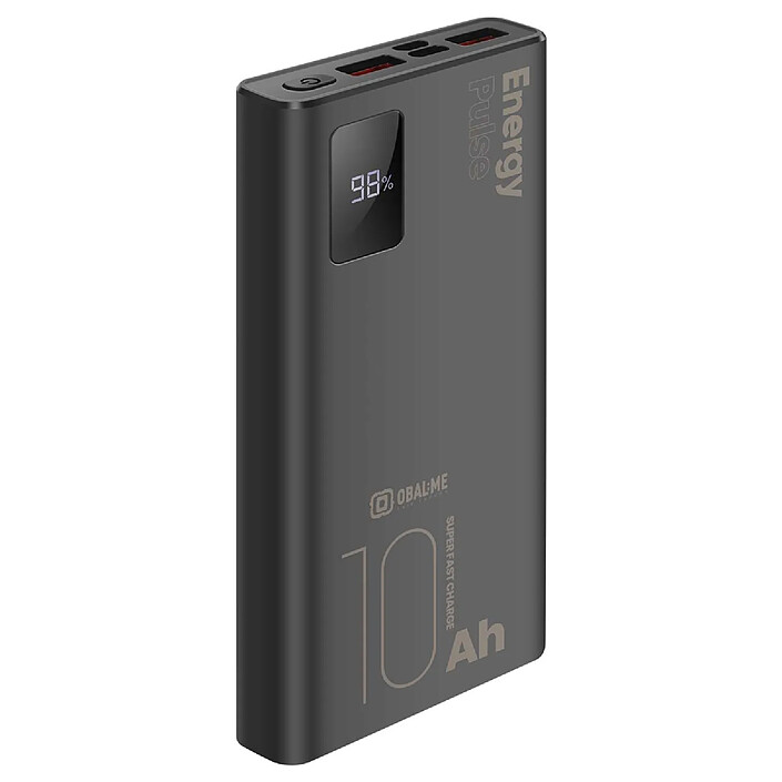 OBAL:ME Powerbank 10000mAh EnergyPulse 2 USB-A / USB-C PD 22.5W avec Affichage Numérique Noir