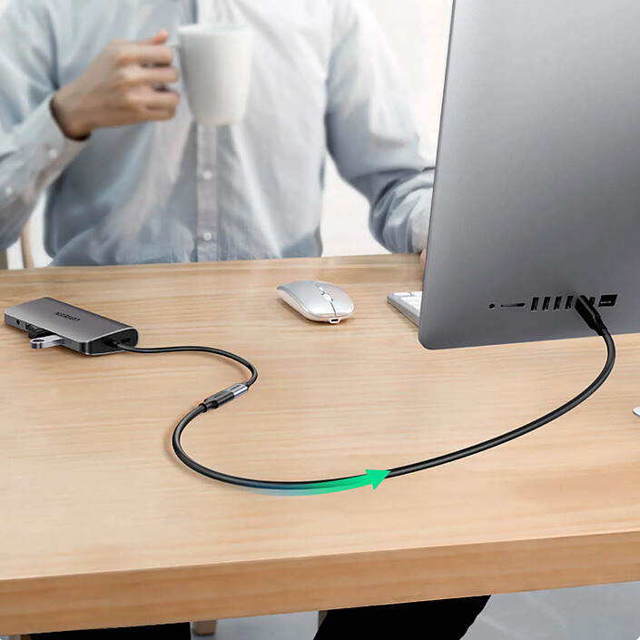 Acheter Ugreen Câble d'extension USB-C Mâle vers USB-C Femelle 50cm Multifonctions Noir