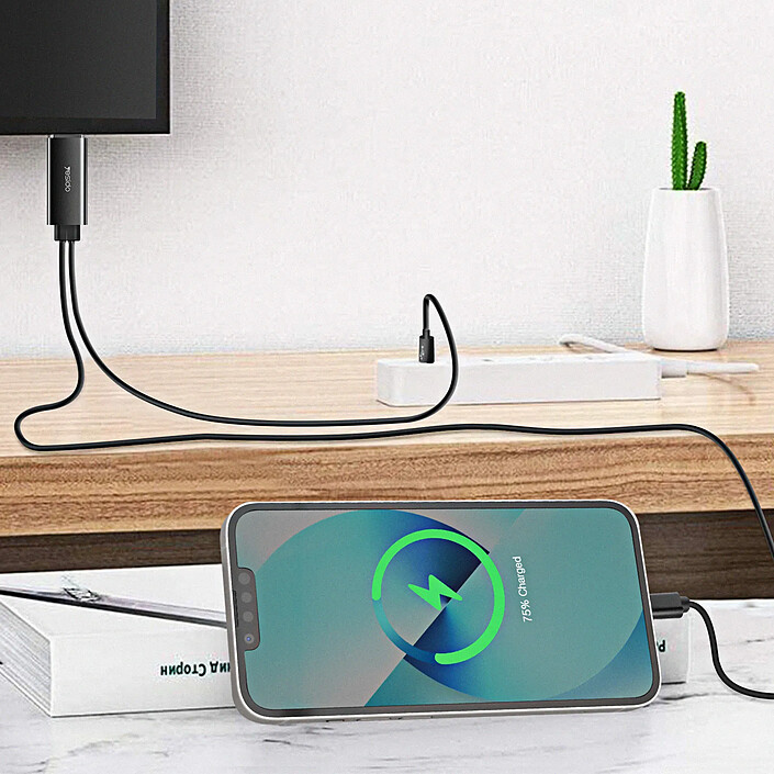 Avis Yesido Câble Lightning vers HDMI 1080p + Interface Charge USB Longueur 1.8m Noir