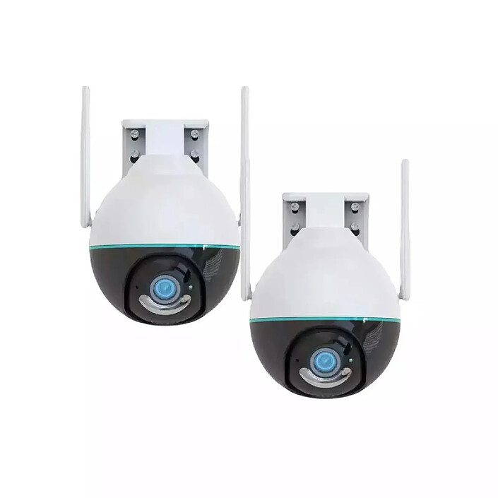 Daewoo - Pack de 2 caméras de surveillance EP506 extérieures rotatives - Alimentation électrique ou PoE