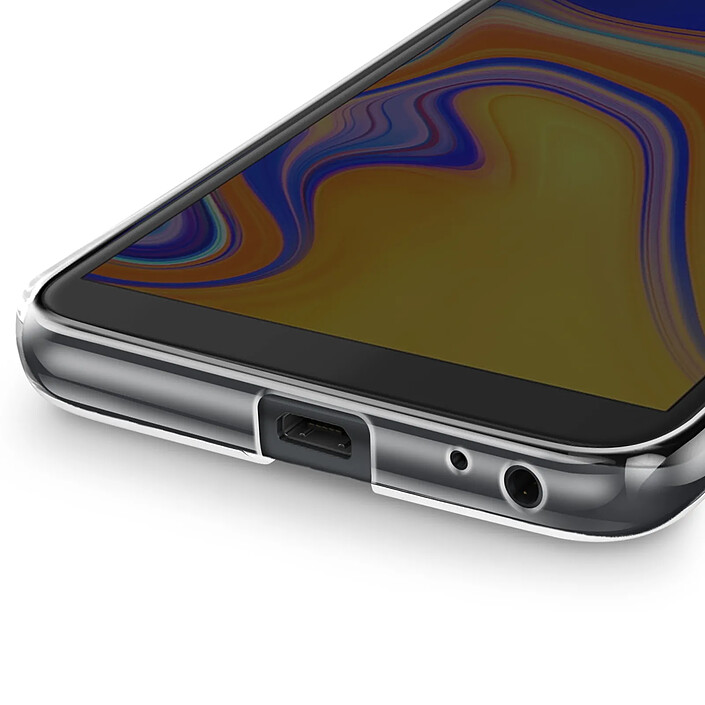 Avizar Coque pour Samsung Galaxy J6 Plus Silicone Souple Design Fin Léger Transparent pas cher