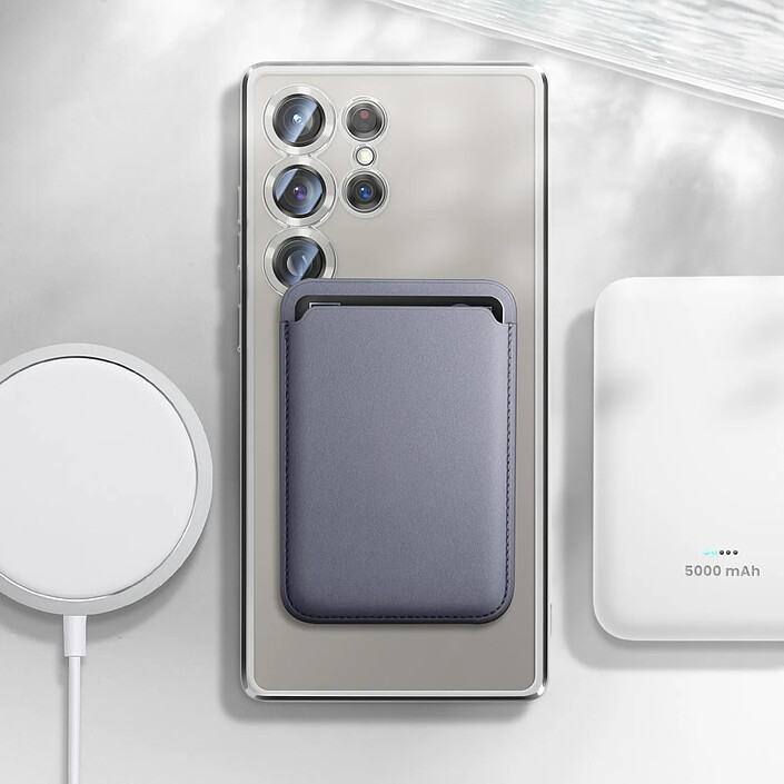 Avis Avizar Coque MagSafe pour Samsung Galaxy S25 Ultra Silicone Contour Chromé Argent