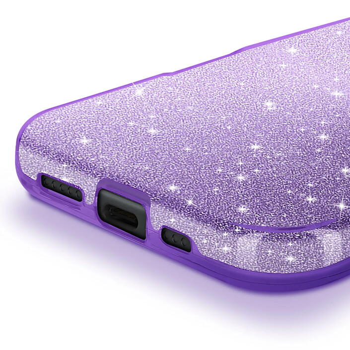 Avis Avizar Coque à Paillettes pour iPhone 16 Antichoc Scintillant Violet