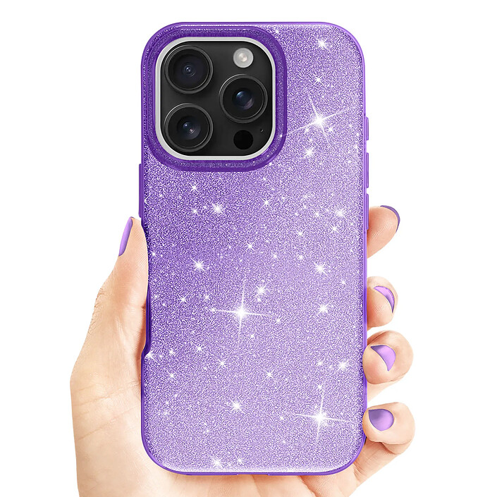 Avizar Coque à Paillettes pour iPhone 16 Pro Antichoc Scintillant pas cher