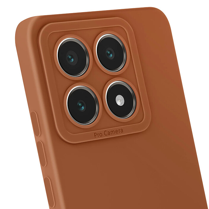 Avis Avizar Coque pour Xiaomi 14T Silicone Mat Bloc Caméra Protégé Marron