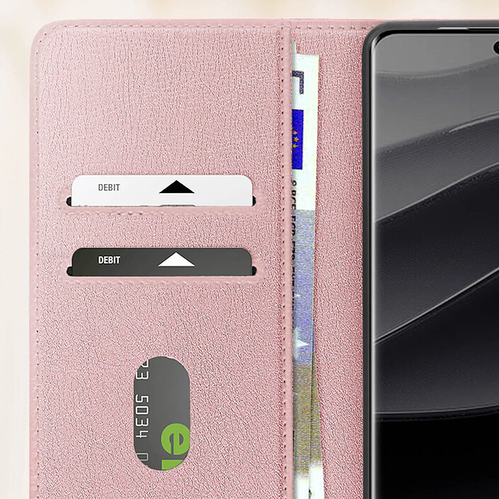 Avizar Étui pour Redmi Note 14 Pro et 14 Pro Plus Portefeuille et Support Rose champagne pas cher