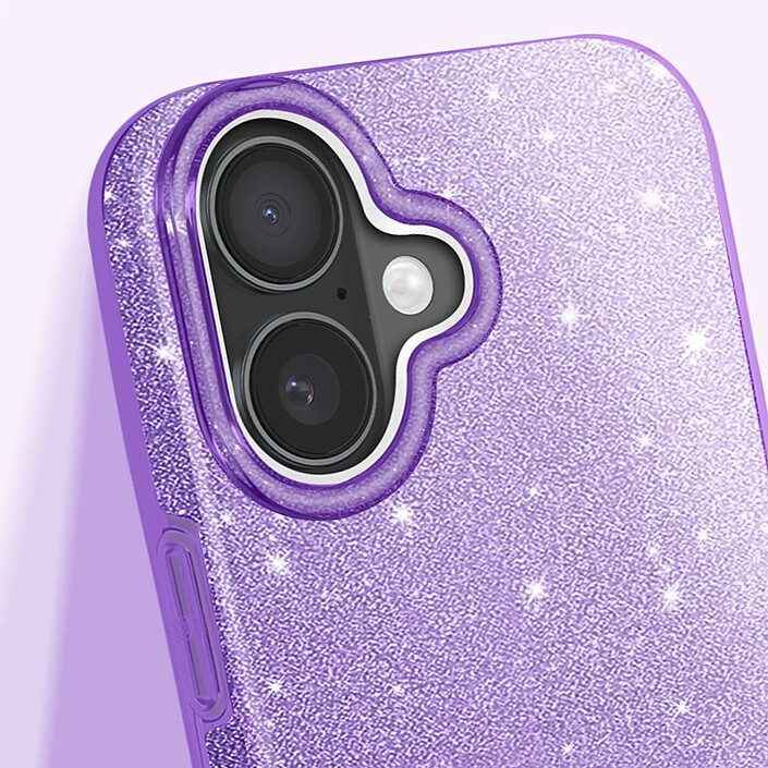 Acheter Avizar Coque à Paillettes pour iPhone 16 Antichoc Scintillant Violet