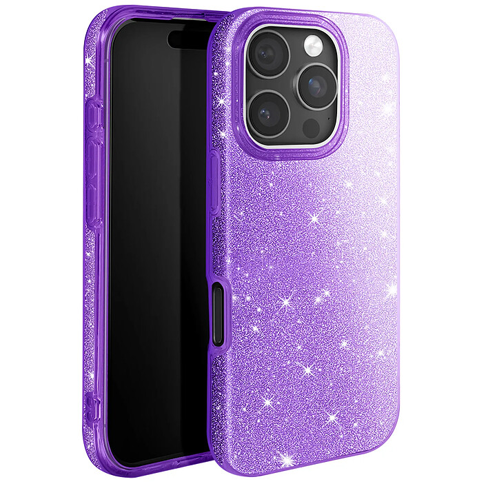 Avizar Coque à Paillettes pour iPhone 16 Pro Antichoc Scintillant