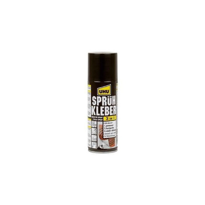 UHU Colle aérosol 3 en 1 Décollable 500 ml