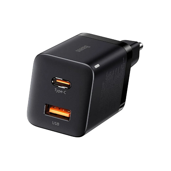 Baseus Chargeur Secteur Double Sortie USB-A/USB-C 30W QC3.0 Édition Super Si Pro Noir