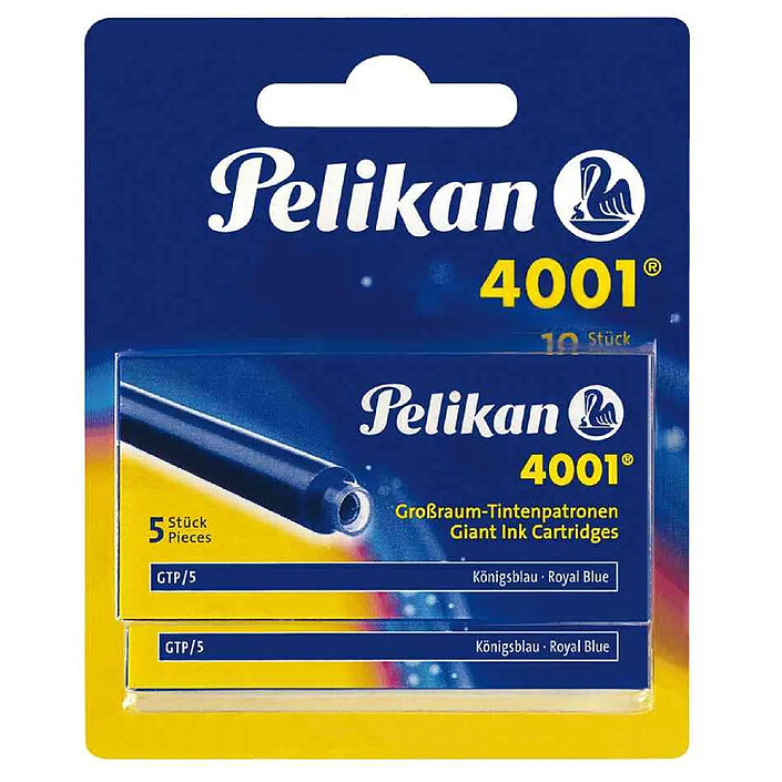 PELIKAN Pack 2 x 5 Cartouches d'encre grand format 4001 GTP/5/2/B, bleu