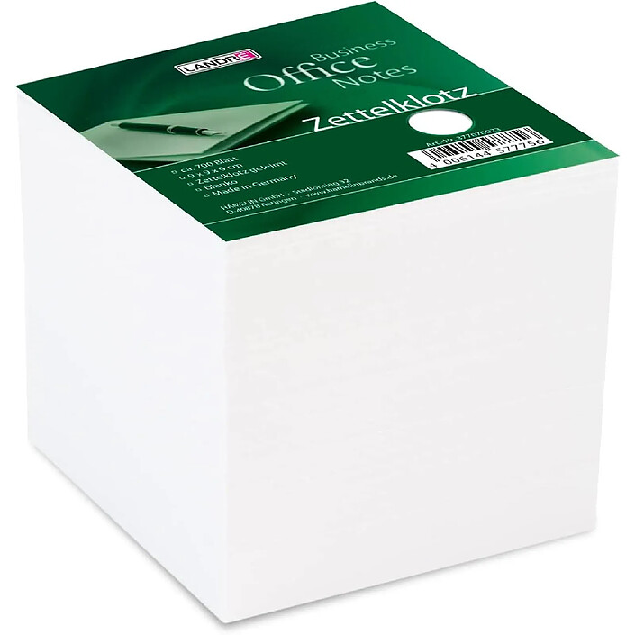 LANDRÉ Bloc cube, 90 x 90 mm, blanc, contenu: 700 feuilles -377070023