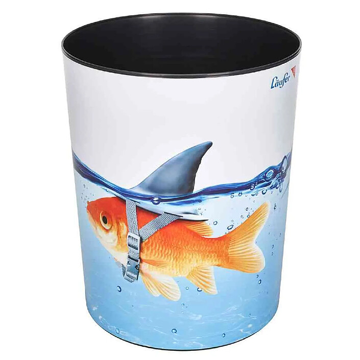 LÄUFER Corbeille à papier 'requin doré'