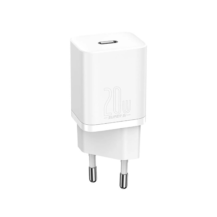 Baseus Chargeur Secteur USB-C 20W Modèle CCCJGCE Super Si Quick Blanc