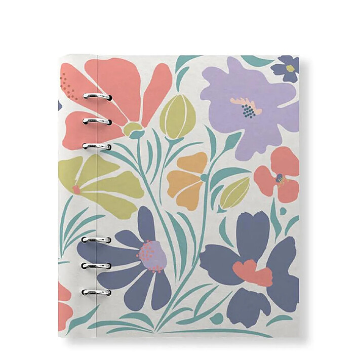 FILOFAX A5 Clipbook Wild Flowers Bleu and white