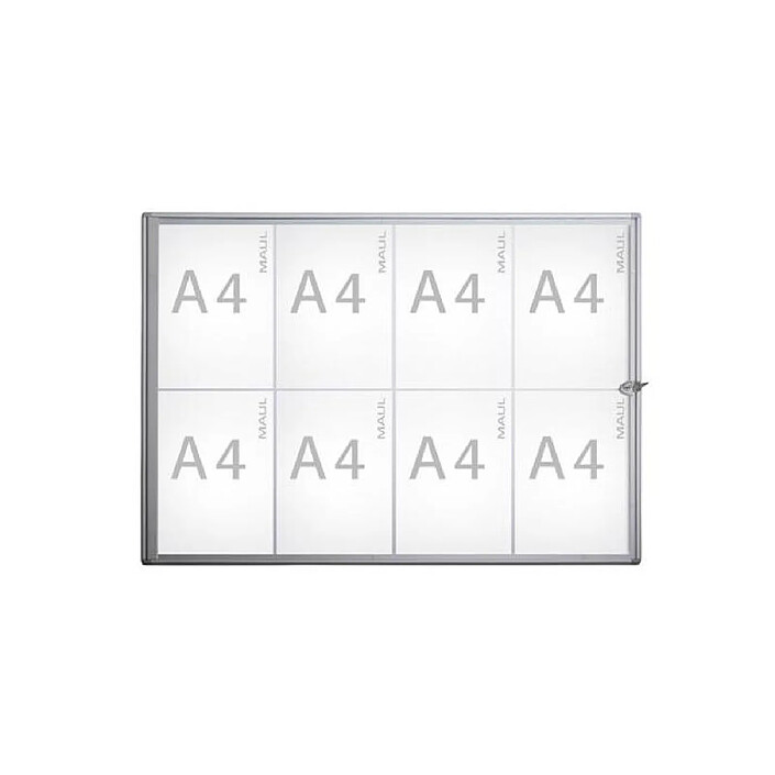 MAUL Vitrine MAULextraslim 8 x A4 Aluminium