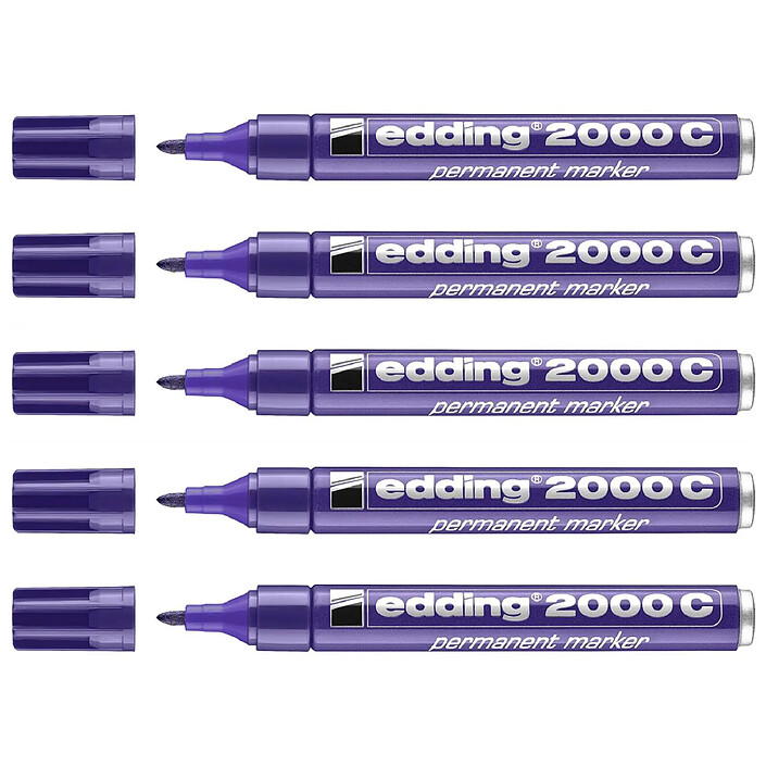 EDDING Marqueur Permanent 2000C Violet Pointe Ronde 1,5-3 mm x 5