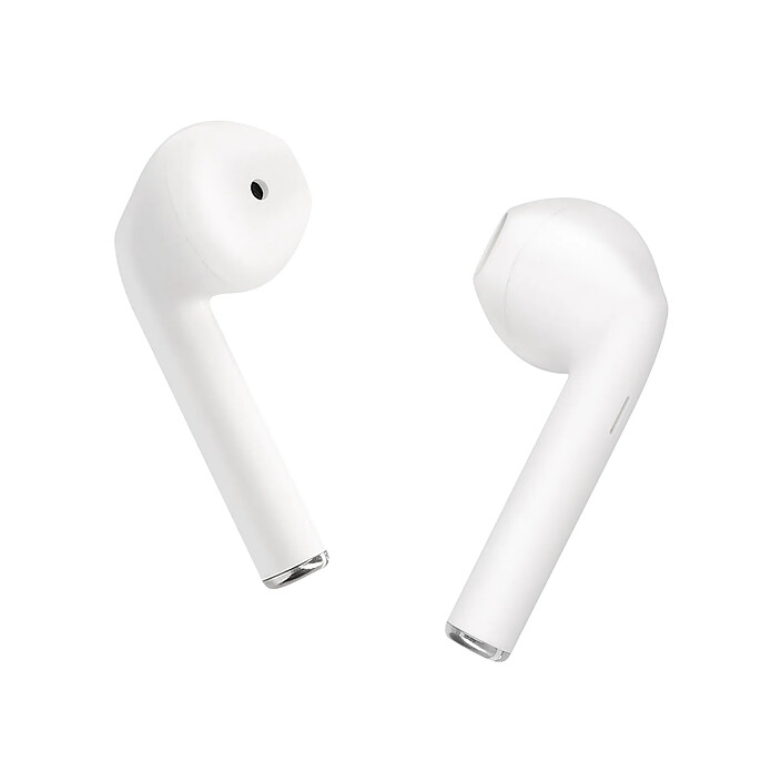 Setty Écouteurs Bluetooth Sans fil Bouton de Contrôle Autonomie 12h Blanc
