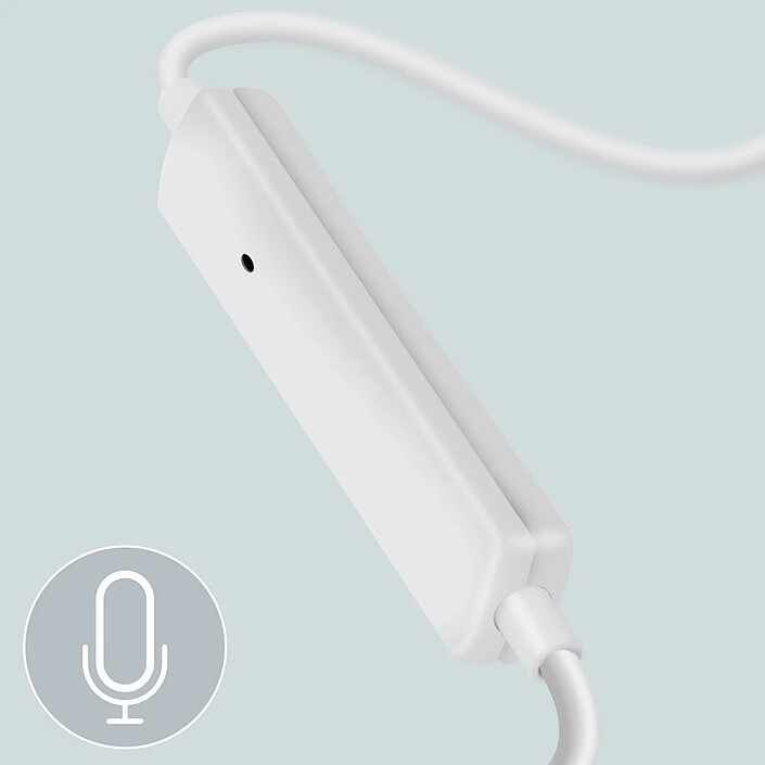 Oppo Écouteurs filaires USB-C Microphone Bouton Multifonction Blanc pas cher