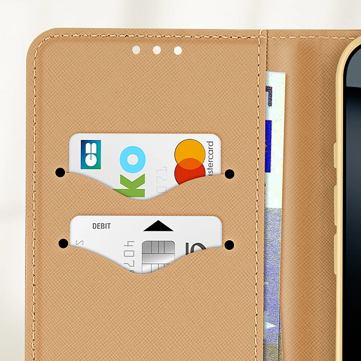 Avis Avizar Étui pour iPhone 16 Pro Max Portefeuille Cuir Saffiano Fancy