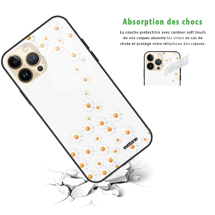 Avis Evetane Coque iPhone 13 Pro Coque Soft Touch Glossy Marguerite Design