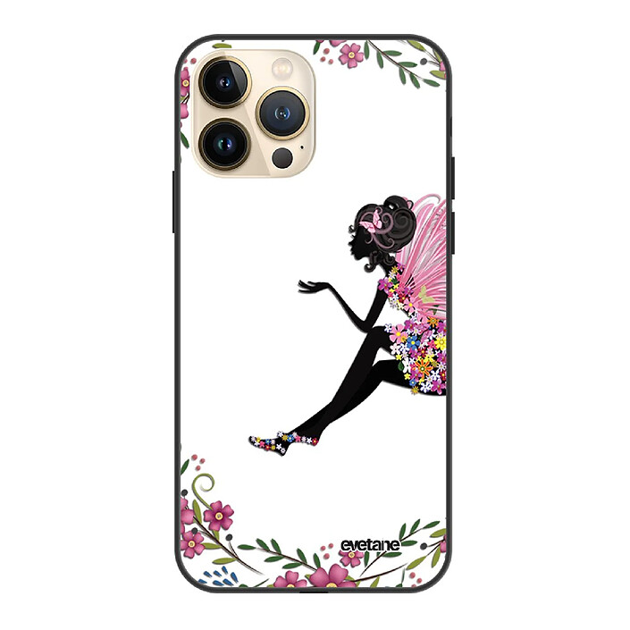 Evetane Coque iPhone 13 Pro Coque Soft Touch Glossy Fée Fleurale Design