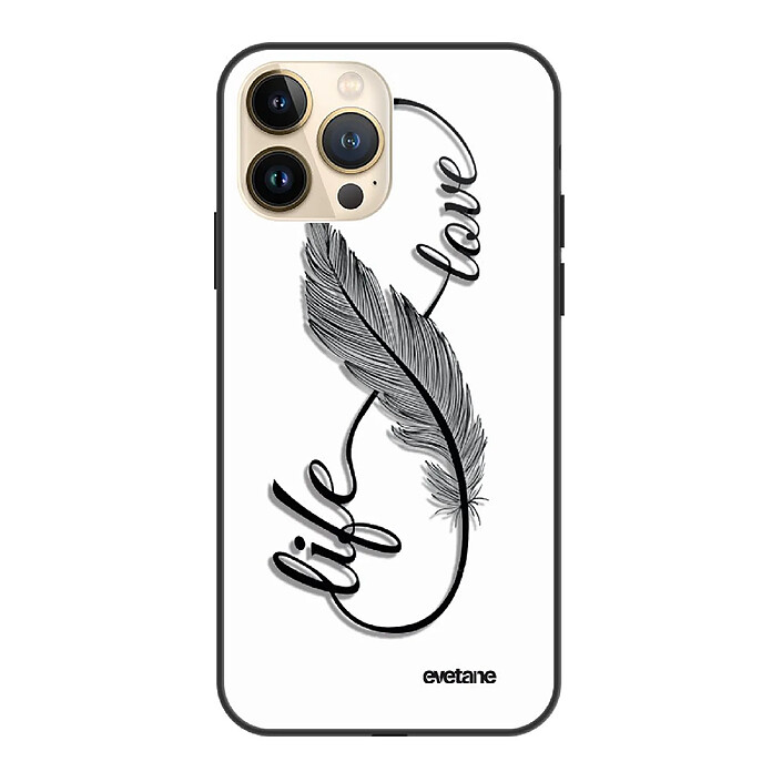 Evetane Coque iPhone 13 Pro Coque Soft Touch Glossy Love Life Design