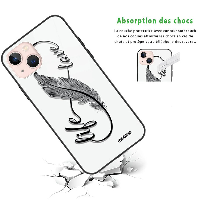 Avis Evetane Coque iPhone 13 Coque Soft Touch Glossy Love Life Design