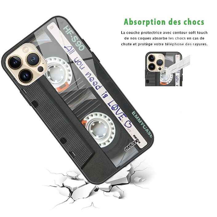 Avis Evetane Coque iPhone 13 Pro Coque Soft Touch Glossy Cassette Design