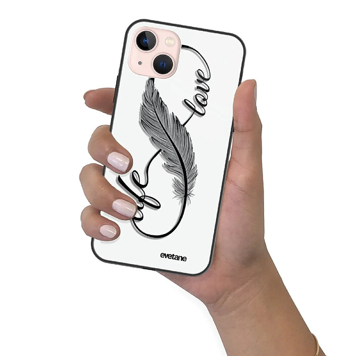 Evetane Coque iPhone 13 Coque Soft Touch Glossy Love Life Design pas cher