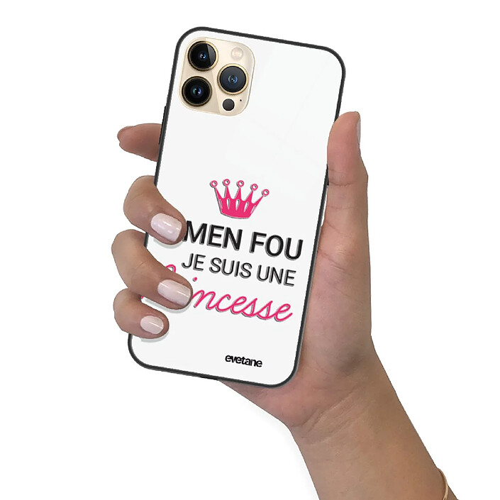 Evetane Coque iPhone 13 Pro Coque Soft Touch Glossy Je suis une princesse Design pas cher