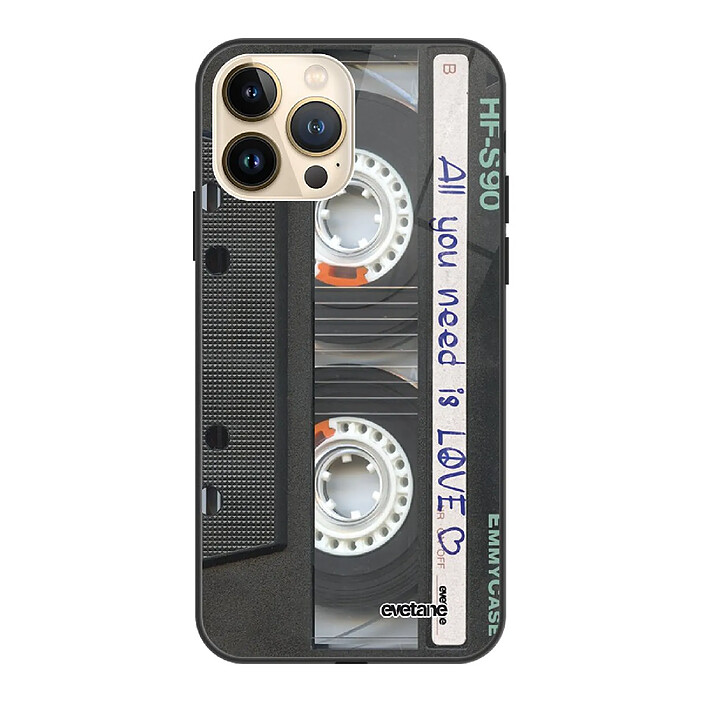 Evetane Coque iPhone 13 Pro Coque Soft Touch Glossy Cassette Design