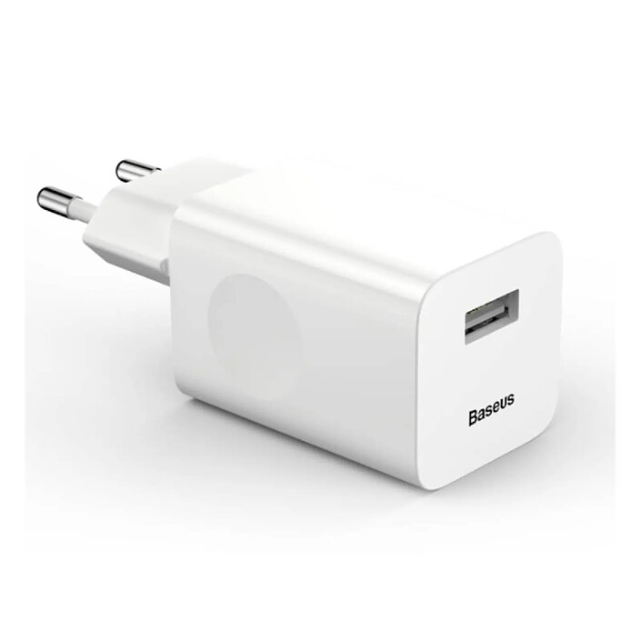 Baseus Chargeur Secteur 24W avec la Technologie Quick Charge 3.0 Blanc