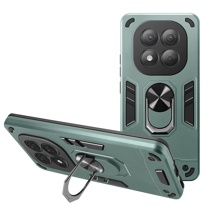 Avizar Coque pour Redmi Note 14 Pro et 14 Pro Plus Anneau Support Antichoc Vert pâle