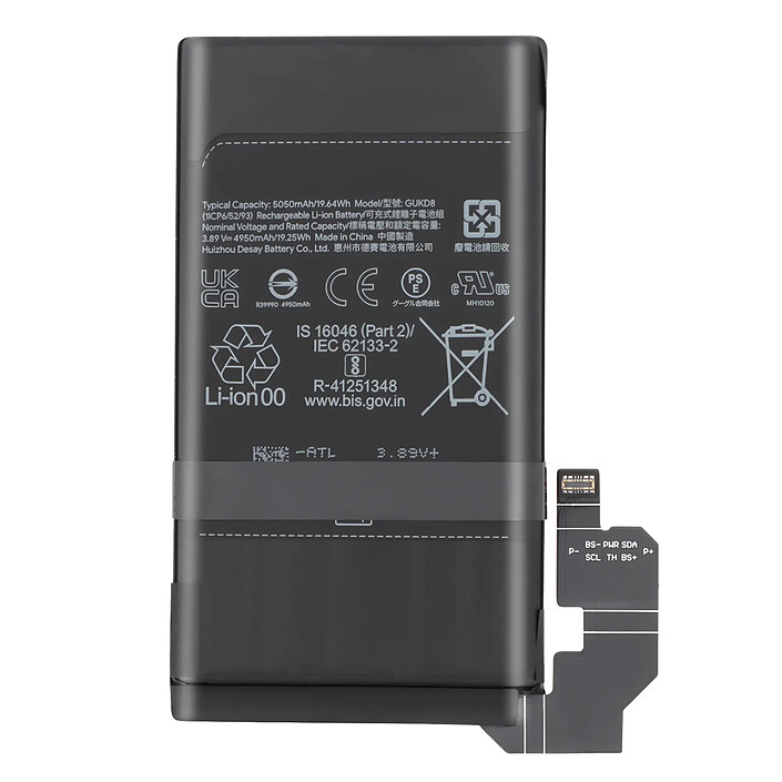 Google Batterie interne pour Google Pixel 8 Pro 5050mAh modèle GUKD8 Noir