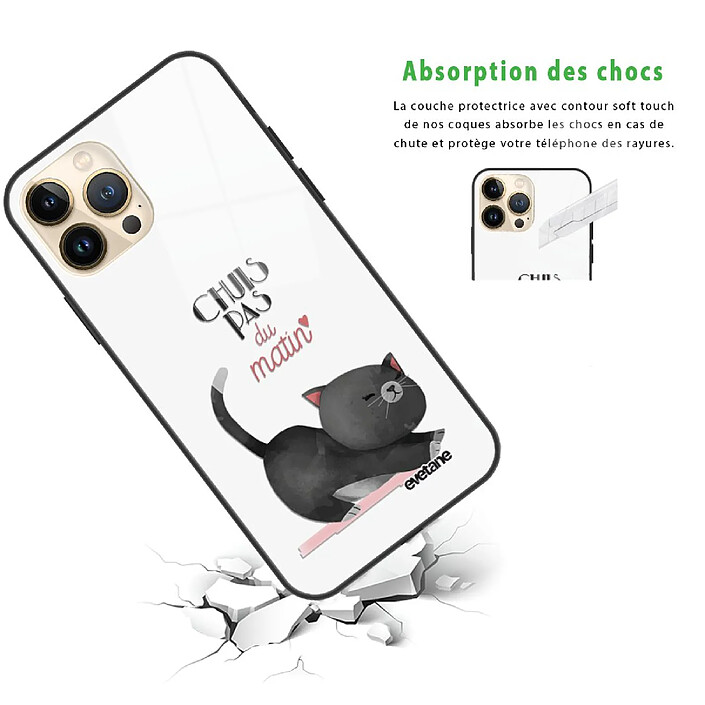 Avis Evetane Coque iPhone 13 Pro Max Coque Soft Touch Glossy Chuis pas du matin Design