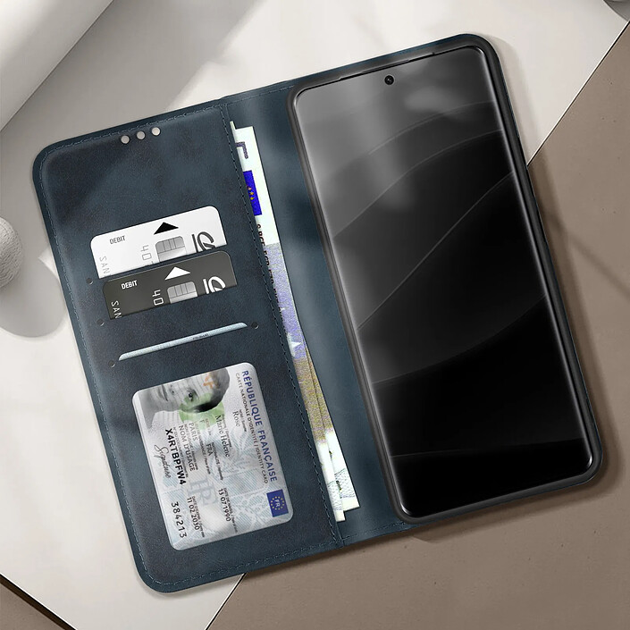 Avis Avizar Housse pour Redmi Note 14 Pro et 14 Pro Plus Portefeuille et Support Bleu nuit