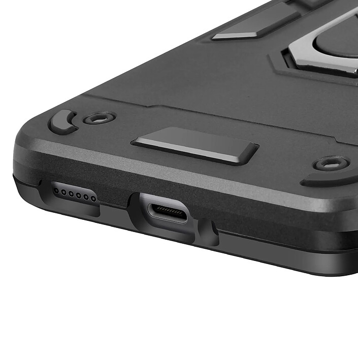 Avizar Coque pour Redmi Note 14 Pro et 14 Pro Plus Anneau Support Antichoc Noir pas cher