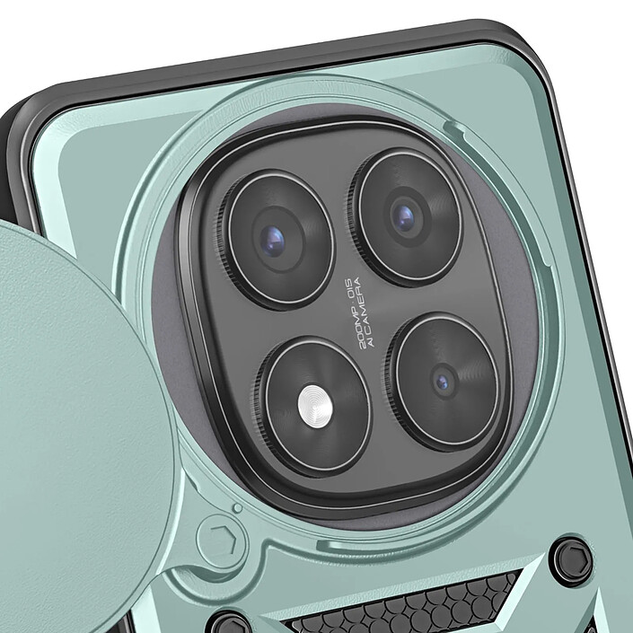 Avizar Coque pour Xiaomi Redmi Note 14 Pro et 14 Pro Plus Bague Cache caméra Vert pâle pas cher